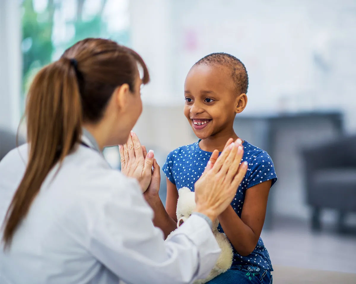 Child At Pediatrics Oncology clinic visit