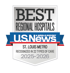 US News Best Regional Hospitals St. Louis Metro Recognized in 22 types of care Badge 2025-2026